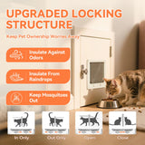 LIBBEPET Thin Cat Door, Safety Pet Door for Cats Up to 13 lbs, Interior Cat Door with 4 Way Locking for Window, Sliding Door and Cat House, Easy to Install, Medium