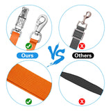 MIYABALA Cross Ties for Horse,Heavy Duty Nylon Trailer Tie with Strong Panic Snap and Bull Snap,Adjustable Length from 45.2" to 78.7",Professional Horse Supplies（Orange）