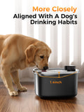 Pokpet Dog Cat Water Fountain Doggy Spout Water Bowl, Stainless Steel, Large Dog, Fresh Flow, 10L Pet Dispenser with Deeper Wider Drinking Area, LED Window, Multi-Filtration - Wireless 1Filter
