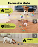 Xeuch Interactive Dog Toys, Automatic Moving and Rolling LED Light Up Dogs Ball with Rope, Motion-Activated Wicked Ball for Small Medium Pup, Stimulation Toy for Boredom Relief