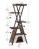 FourFurPets 72.4" Modern Cat Tower for Indoor Cats - Multi-Level Condo With Caves, Tall Tree With Scratching Board, Wooden Tower With Large Perch, Removable Pads, Rustic Brown
