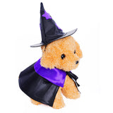 Dxhycc Halloween Pet Costume Cat Wizard Costume Funny Wizard Cat Clothes Cloak and Wizard Hat for Small Dogs Cats Outfits