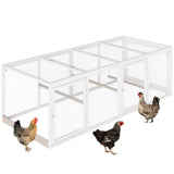 Large Chicken Coop Outdoor with Run, Hen House with Nesting Boxes, Rabbit Hutch Poultry Bunny Cage for 2-4 Chickens with Perches, Removable Tray (Extension Run 80.3" L x 33.5" W x 25" H)