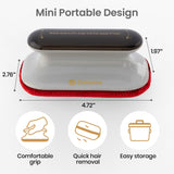 DELOMO Portable Pet Hair Removal Tool for Car, Car Detailing Dog Hair Remover, Mini Pet Hair Remover Brush for Auto Detailing, Furniture, Carpet, Lint (Size: 4.72" L × 2.76" W)