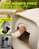 Furbulous True Odor-Free Automatic Self-Cleaning Cat Litter Box, Extra Large for 3–22 lbs Cats, Smart APP Control, Self-Pack & Refill System, 3 Waste Bags Included, Upgraded Model - White
