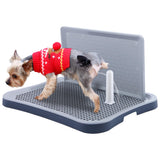 Pee Pad Holder, Indoor Potty Tray for Puppy and Small Size Dog with Pee Wall, Non-Skid Feet, 20 * 15.4 * 1.4 inch (Large)