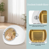 Ageanbri Pet Dryer Box for Cats and Small Dogs Within 7.5kg/16.53lbs, 5-90Minute Drying, 45dB Ultra Quiet Automatic Cat Dryer Box, 360° Full Body Drying with Light Safe Door Lock and Screen Display