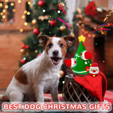 lilfrd Christmas Dog Toys, Dog, Xmas Christmas Tree, Santa Claus Dog Toys Hide and Seek Puzzle Squeaky Plush Rope Chew Fetch Brain Stimulating Toy Presents for Small Medium Dogs