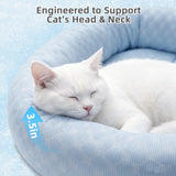 NESAYVER Cat Cooling Mat, Summer Cooling Pet Bed Mat for Cats or Small Dogs Puppy, 23.6"x19.7" Calming Anxiety Relief Small Dog Bed with 3D Sensory Dot,Soft & Comfortable Pet Pad with Anti-Slip Bottom