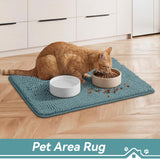 Bcoimo Super Absorbent Cat Door Mat, 24"*17" Anti Slip Mat for Muddy Paws, Pet Rugs for Dirty Paws Washable that Absorbs Moisture and Dirt, for Cat Cage and Pet Resting Carpet