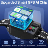 PRTRFLC GPS Wireless Dog Collar Fence System,Invisible Electric Fence for Dogs,Adjustable Range 49-6561ft,3 Training Mode,Rechargeable,Waterproof,Pet Containment System for Outdoor Use (Black)