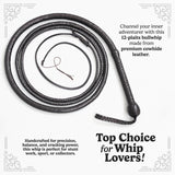 Bull Whip 06 to 16 Feet 12 Strands Real Cowhide Leather Equestrian Bullwhip Leather Belly & Leather Bolster Inside (08)