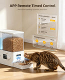 ROJECO Automatic Cat Feeder with Camera,2-in-1 Smart Feeder,8.5L/36Cups