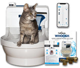 CatGenie Whoosh Self Cleaning Cat Litter Box with App Control, Automatic Self-Flushing System, Disposable Flushable Septic Safe Litter, No Scooping or Waste Drawer, Multi Cat Friendly