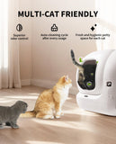 PETKIT PuraMax 2 Automatic Self-Cleaning Cat Litter Box, App Control Litter Box with Safety Sensors, Odor Free & Anti-Leakage Basic Bundle Includes Trash Bags,2.4G WiFi & Low Entrance