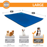 K&H Pet Products Cool Bed III Dog Cooling Mat, Indoor Outdoor Cooling Beds for Large Dogs, Chilling Pet Pad for in Home, Outdoor Houses, Crates, Yards, Porches - Large 44 X 32in Chill Blue