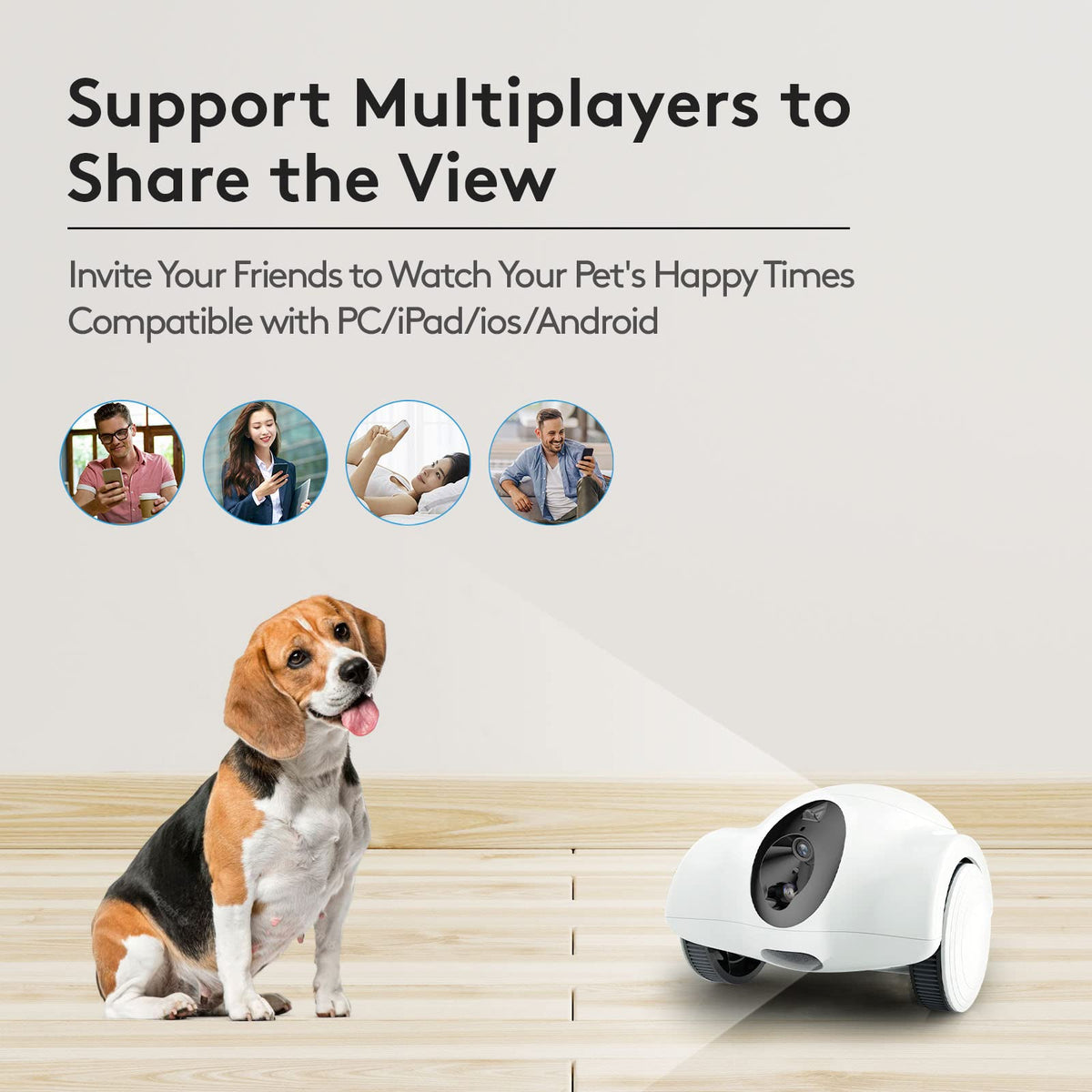 Youpet Pet Cameras with Phone App 15 Days Long Standby Pet Robot for D ...