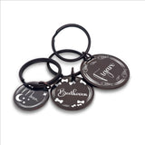 MiauCraft Lifetime 1Year Promise Personalized Engraved Cat & Dog Tag | Cat tag: Durable Stainless Steel. Custom Stylish Doble Sided Engraving | Pet Tag | Many Fonts & Design (Black Round)