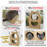 Lumizone Cat Scratcher Bed Lounge Cardboard Scratching Board for Indoor Cats Multi-Functional Freely Combine Scratch Pad Toy Durable Scratcher House