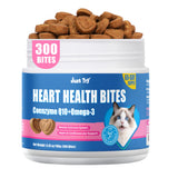 Just Try Coenzyme Q10 coq10 Bites for Cats - Advanced q10 & Taurine Cat Treats for Feline Heart Health - Chicken Flavored Soft Chews - Supports Heart Function - 300 Count