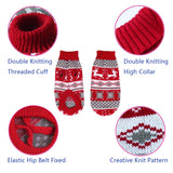 Vehomy Dog Christmas Sweaters Pet Winter Knitwear Xmas Clothes Classic Warm Coats Reindeer Snowflake Argyle Sweater for Kitty Puppy Cat-S