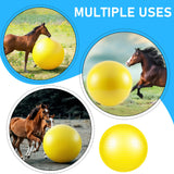 Suilung 48 Inch Giant Herding Ball, Anti Burst Ball, Horse Toys for Horse Entertainment Play, Pump Included(Yellow)