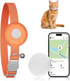 ZFSJTAG Cat Tracker, GPS Tracker for Cats, No Monthly Fee Pet Tracker for Cats Compatible with Apple Find My App (Only iOS), Real-Time Tracking, Smart Alerts, Up to 1-Year Battery, Waterproof