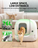 PETKIT PuraMax 2 Automatic Self-Cleaning Cat Litter Box, App Control Litter Box with Safety Sensors, Odor Free & Anti-Leakage Basic Bundle Includes Trash Bags,2.4G WiFi & Low Entrance