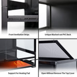REPTI ZOO Collapsible 120 Gallon Reptile Tank, Tempered Glass Large Reptile Terrarium 48"x24"x24", Black PVC Back, Front & Top Ventilation & Anti Escape Lid, Easy Folding