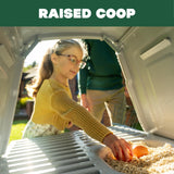 Omlet Portable Chicken Coop Go Up | Easy to Clean and Maintain Plastic Chicken Tractor | Cool in Summer, Warm in Winter Weatherproof Hen House | Green Coop with 6ft Run and Wheels