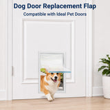 Medium Dog Door Replacement Flaps 7" x 11.25", Compatible with Ideal Pet Products, Clear Flexible Replacement Flap, Dog Door Flap for Easy Installation
