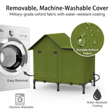 Heated Outdoor Cat House – Weatherproof Winter Shelter for Stray & Outdoor Cats, Insulated & Elevated Design for Porch, Yard, Barn or Garage, Easy Assembly Warm Cat Shelter