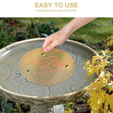 Denwwico 4-Piece Pure Copper Disks for Bird Baths, 4-Inch Large Metal Surface Protector for Outdoor Birdbath Bowls and Bee Watering Stations