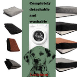 Lealchum Dog Car Seat for Medium Sized Dog,Car Dog Bed with Adjustable Leashes,Comfort and Support with Memory Foam Filled,Safety Travel Per Car Seat with Non-Slip Bottom(Grey, Large)