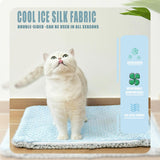 WKWLK Two Uses'Cat Mat,Self Warming&Cooling Cat Mat.18 * 24in-Cooling Cat Pad.Hot/Cold Mat for Pets.Cats self Heating pad.Dogs and Cats with Ice Gel Bag,Temperature Lock Design,Machine Washable