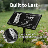 Overket Personalized Pet Memorial Stone, Custom Dog & Cat Headstone