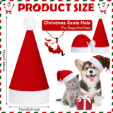 Frienda 12 Pieces Dog Santa Hat PET Christmas Hat Soft Plush Cat Hat Pet Costumes for Small Dog Cat Puppy Christmas Supplies (Vibrant Pattern)