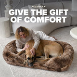 Pelsbarn Luxurious Orthopedic Dog Bed, Memory Foam, Brown, XL