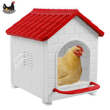 CSQOO Chicken Nesting Box, Waterproof Hens Nesting Boxes with Chicken Nesting Pads for Laying Eggs, Wall Mount Nesting Boxes for Chickens, Duck, Rabbit, Poultry (Red)