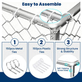 20x10 FT Extra Large & Heavy Duty Dog Kennel Run - Outdoor Metal Enclosure with Lockable Door and Waterproof Cover for Big Dogs