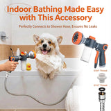 Hecurba 8-in-1 Dog Shower Attachment with Soap Dispenser for Pets Washing