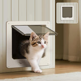 LIBBEPET Thin Cat Door, Safety Pet Door for Cats Up to 13 lbs, Interior Cat Door with 4 Way Locking for Window, Sliding Door and Cat House, Easy to Install, Medium