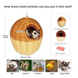Sugar Glider Hammock, Acorn Shaped Bird Bed with Supporting Cotton nest, Universal in All Seasons, Suitable for Rats, Chipmunks, Squirrels and Parrots.