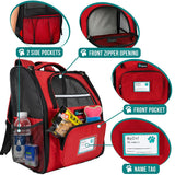 PetAmi Dog Backpack Carrier for Small Large Cat, Pet, Puppy, Ventilated Pet Hiking Backpack Travel Bag, Airline Approved Cat Backpack Carrier, Camping Biking Dog Bag Up to 18lbs Pet, Red