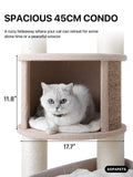 Extra Large Cat Tree for Maine Coon,65 Inches Tall Cat Tree Tower for Indoor Cats Large Adult 20 lbs,XXL Heavy Duty Luxury Sturdy Cat House with Big Hammock,Sisal Scratching Post,Condo,Beige