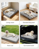 NUPIDA Orthopedic Small Dog Bed for Crate with Washable Cover, 23x17, Grey