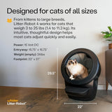Whisker Litter-Robot 4 with Step & Fence, Black - Automatic