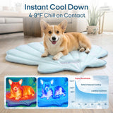 Vagascape Dog Cooling Mat, Washable Pet Cooling Mat, 35" x 33" Thick & Durable Large Cooling Mat for Dogs, Portable Foldable Premium Cooling Pad for Indoor, Outdoor, Travel, Camping, Patio and Beach