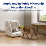 PawsPik Automatic Microchip RFID Cat Feeder, 16-Cup, White