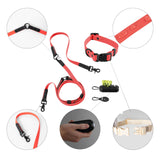 THE LICKER Store WLK1005M-5SET Luna Medium 8FT Adjustable 6-in-1 Waterproof Hands-Free Leash and Collar with LED Flashlight, Bag Dispenser, and Poop Bag Holder, Shirley
